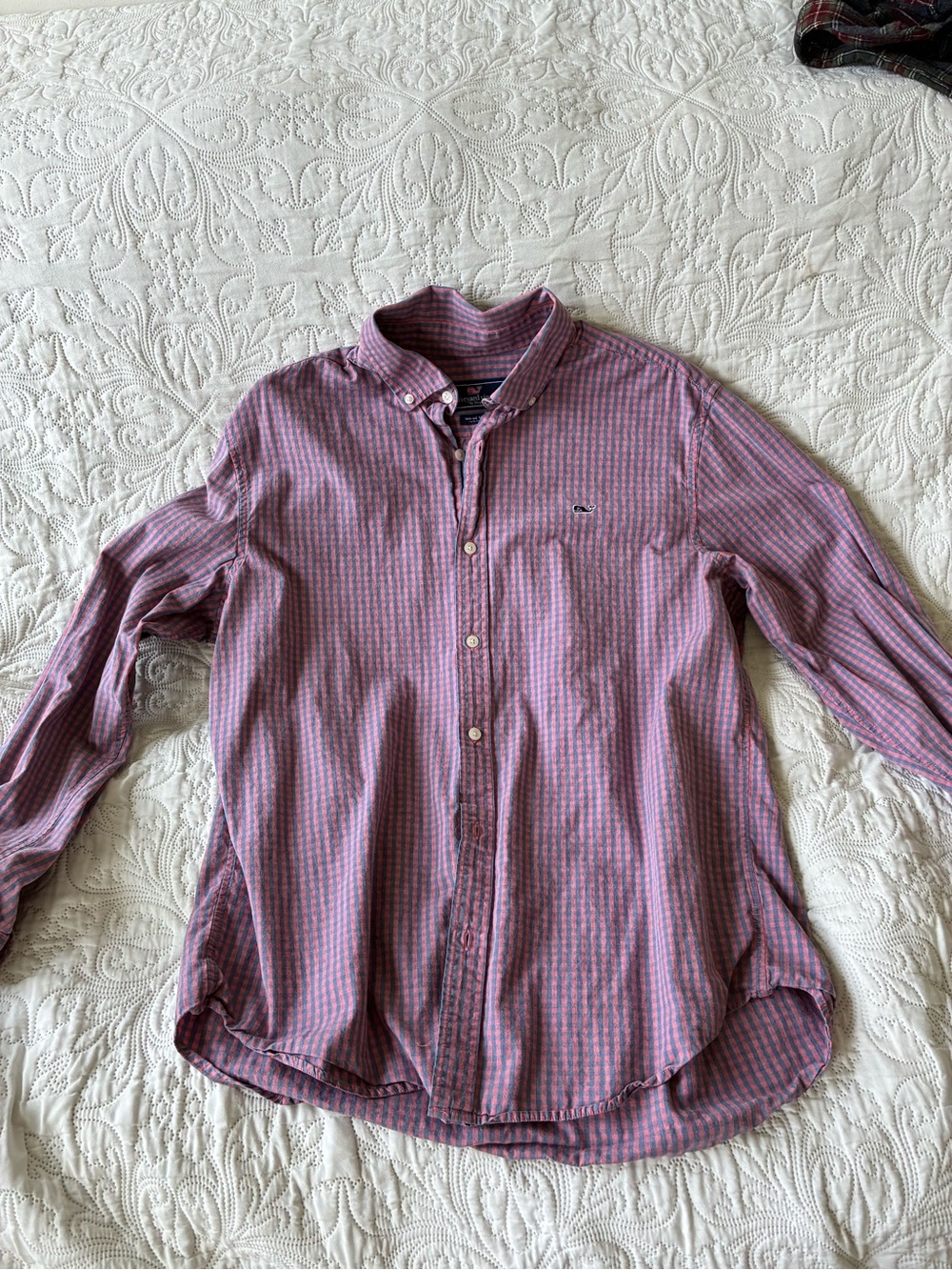 Vineyard Vines Pink-Purple Check Button-Down Shirt - Men